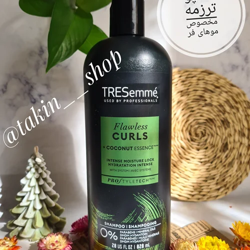 شامپو آبرسان موهای فر ترزمه TRESemme Flawless Curls حجم 828 میل