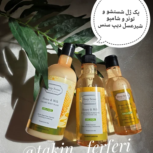 پک ژل شستشو و تونر و شامپو بدن دیپ سنس