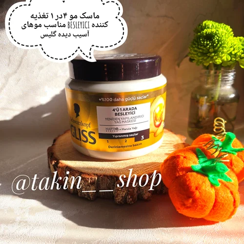 ماسک مو 4 در 1 تغذیه کننده BESLEYICI مناسب موهای آسیب دیده گلیس